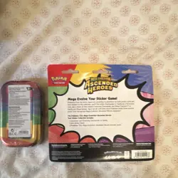 Pokemon TCG Mega Evolution Ascended Heroes Tech Sticker Collection & tin w/5pks - Image 2