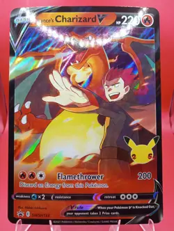 2021 Pokemon Celebrations Promo Lance's Charizard V #133 OVERSIZED - Image 1
