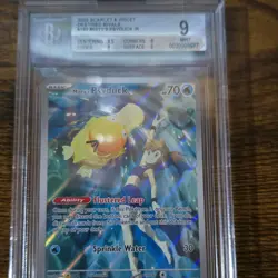 Pokemon SV10 Destined Rivals Mistys Psyduck 193/182 Illustration Rare Holo BGS 9 - Image 1