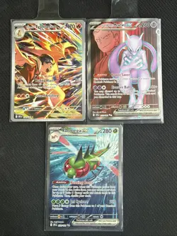 Pokemon Card Lot Team Rocket’s Mewtwo ex Ethan’s Typhlosion IR Yanmega ex - Image 1
