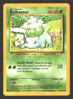 Bulbasaur Base Set #044/102 Pokemon - Image 1