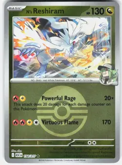 N's Reshiram (Poke Ball) 154/217 Rare Ascended Heroes Pokemon NM/M - Image 1