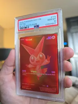Pokemon Victini Full Art Black White Rare White Flare #172 PSA 10 Gem Mint - Image 2