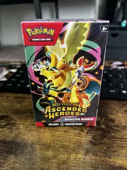 Pokemon TCG Mega Evolution—Ascended Heroes Booster Bundle 6 Packs 60 Cards - Image 1