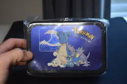 Lapras Sealed 1999 Pokemon Team Rocket Tin Lunch Box Storage Bin Vintage - Image 1