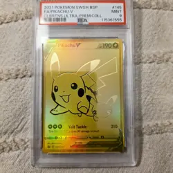 2021 Pokemon Celebrations Pikachu V Ultra Premium Collection PSA 9 MINT #145 - Image 1