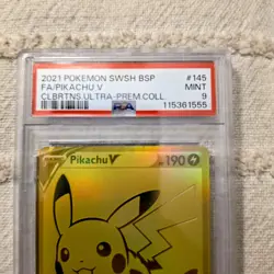 2021 Pokemon Celebrations Pikachu V Ultra Premium Collection PSA 9 MINT #145 - Image 2