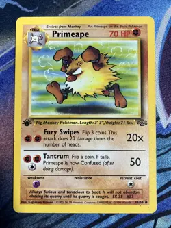 Pokemon 1999 Jungle First Edition: Primeape (43/64) MP - Image 1