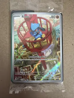 Pokemon SEALED Riolu 010 Black Star Promo Mega Evolution Full Art Holo /Coin TCG - Image 1