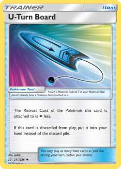 U-Turn Board 211/236 Uncommon Unified Minds Pokemon Near Mint - Image 1