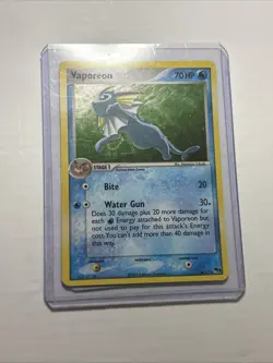 Pokemon Vaporeon 6/17 POP Series 3 Holo Rare Water 70 HP Card 2006 - Image 3