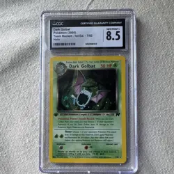 CGC 8.5 Dark Golbat 7/82 1st Edition Holo Team Rocket 2000 Pokemon TCG - Image 1