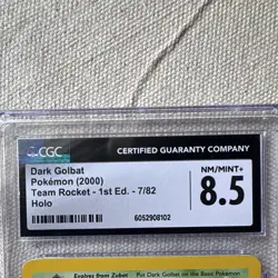 CGC 8.5 Dark Golbat 7/82 1st Edition Holo Team Rocket 2000 Pokemon TCG - Image 4