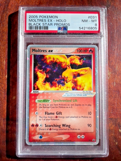 2005 Pokemon #31 Moltres - Holo Black Star Promos PSA 8 - Image 1