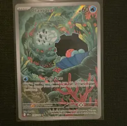 Pokemon Clamperl 195/182 SV10 Destined Rivals Full Art Holo Illustration Rare - Image 1