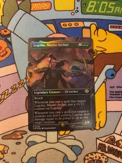 MTG Legolas, Master Archer *BORDERLESS FOIL* The Lord of the Rings 0435 NM - Image 1