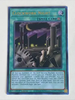 Yugioh - Clockwork Night - 1st Edition Ultra Rare NM - Free Holo Card - Image 1