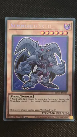 ☆ BLGG-EN001 Summoned Skull Chibi Art Secret Rare 1st YuGiOh ☆ - Image 1
