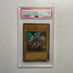 Yu-GI-Oh! - PSA 7 1st Edition LOB-070 Red Eyes Black Dragon - N/A Print - Image 1