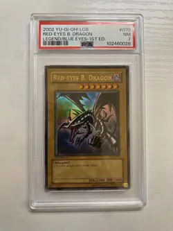 Yu-GI-Oh! - PSA 7 1st Edition LOB-070 Red Eyes Black Dragon - N/A Print - Image 2
