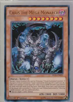 YUGIOH! CAIUS THE MEGA MONARCH - ULTRA RARE - 1ST EDITION SECE-EN035 LP-NM+ - Image 1