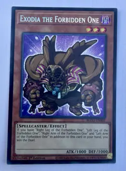 Yugioh! Exodia the Forbidden One BLGG-EN002 1st Edition Secret Rare Holo - Image 1