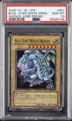 2002 YU-GI-OH! SHONEN JUMP PROMO #001 BLUE-EYES WHITE DRAGON PSA 10 - Image 1