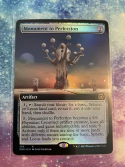 MTG Monument to Perfection (396/493) Phyrexia All Will Be One NM FOIL - Image 1