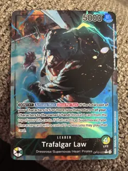 One Piece CCG Trafalgar Law OP10-022 Leader Alt Art English Edition Near Mint - Image 1