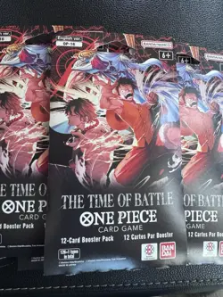 One Piece OP16 The Time Of Battle Sleeved Booster Packs Lot of 12 SEALED / NEW ! - Image 2