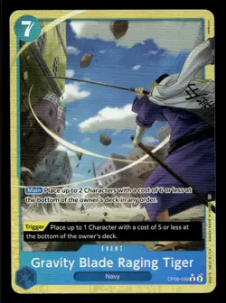 One Piece TCG The Best- Vol. 2 #OP06-058 Gravity Blade Raging Tiger (Alt) - Image 1