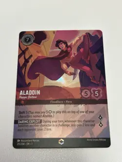 ALADDIN Heroic Outlaw 211/204 ENCHANTED FOIL Disney Lorcana The First Chapter - Image 1