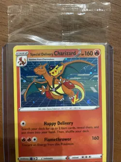 Special Delivery Charizard Pokemon Center Promo Card SEALED SWSH075 NM - Image 2