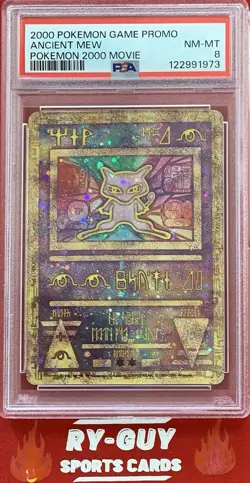 2000 POKEMON MOVIE GAME PROMO ANCIENT MEW PSA 8 - Image 1
