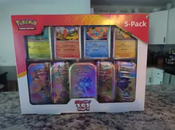 Pokemon TCG Scarlet & Violet 151 Mini Tin Costco 5-Pack Sealed - Bulbasaur Char. - Image 2