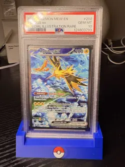 Zapdos EX 202/165 Scarlet & Violet 151 Special Illustration Rare Pokemon PSA 10 - Image 1