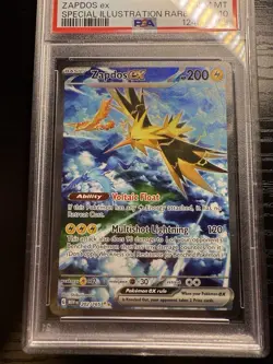 Zapdos EX 202/165 Scarlet & Violet 151 Special Illustration Rare Pokemon PSA 10 - Image 4