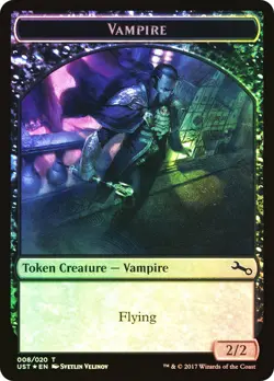 MTG FOIL {Vampire Token} Full Art - Unstable #T8 - Image 1