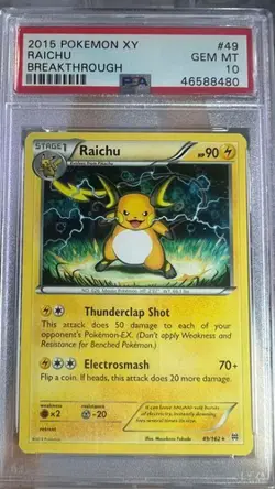 Raichu 49/162 Breakthrough Pokemon PSA 10 - Image 1