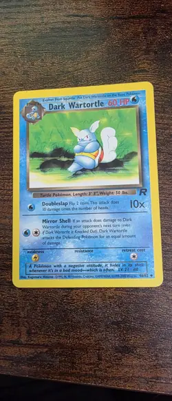 Dark Wartortle 46/82 Uncommon Team Rocket Pokemon Lightly Played - Image 1