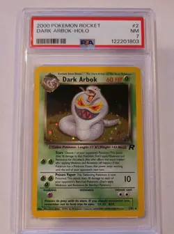 2000 POKEMON ROCKET #2 DARK ARBOK-HOLO PSA 7 - Image 1