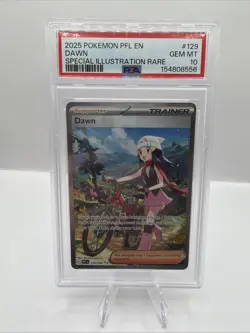 2025 POKEMON PFL EN-PHANTASMAL FLAMES #129 DAWN SPECIAL ILLUSTRATION RARE PSA 10 - Image 1
