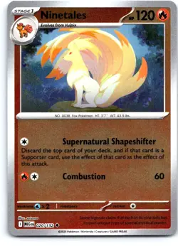 Ninetales 020/132 Uncommon Mega Evolution Pokemon Reverse Holo Near Mint - Image 1