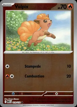 VULPIX 019/132 COMMON MEGA EVOLUTION POKEMON REVERSE HOLO NM - Image 1