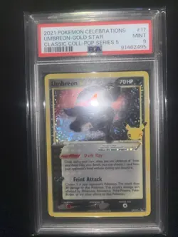 2021 Pokemon Celebrations Umbreon Gold Star Classic Coll- Pop Series 5 PSA 9 - Image 1