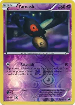 Slightly Played, English - 1 x Pokemon Yamask - 51/108 - Uncommon - Reverse Holo - Image 1