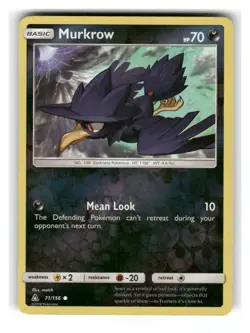 Murkrow 71/156 Common Ultra Prism Pokemon Reverse Holo Near Mint - Image 1