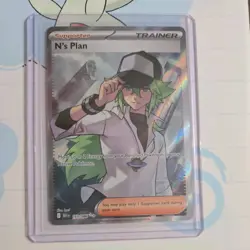 Pokemon TCG N's Plan Sv: Black Bolt Ultra Rare Holo Trainer 163/086 EN - Image 1