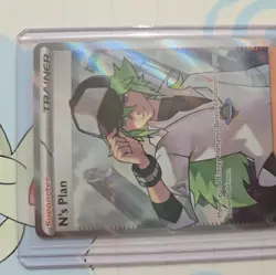 Pokemon TCG N's Plan Sv: Black Bolt Ultra Rare Holo Trainer 163/086 EN - Image 3