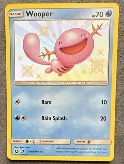 Pokemon TCG Wooper SV9/SV94 NM Hidden Fates: Shiny Vault Holo - Image 1
